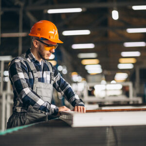 Male worker at a factory